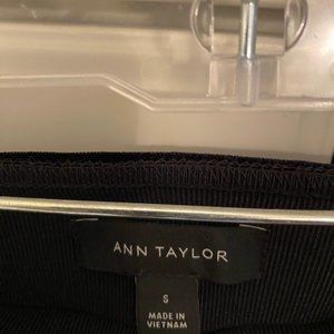 Ann Taylor Black Velvet Slip Skirt
